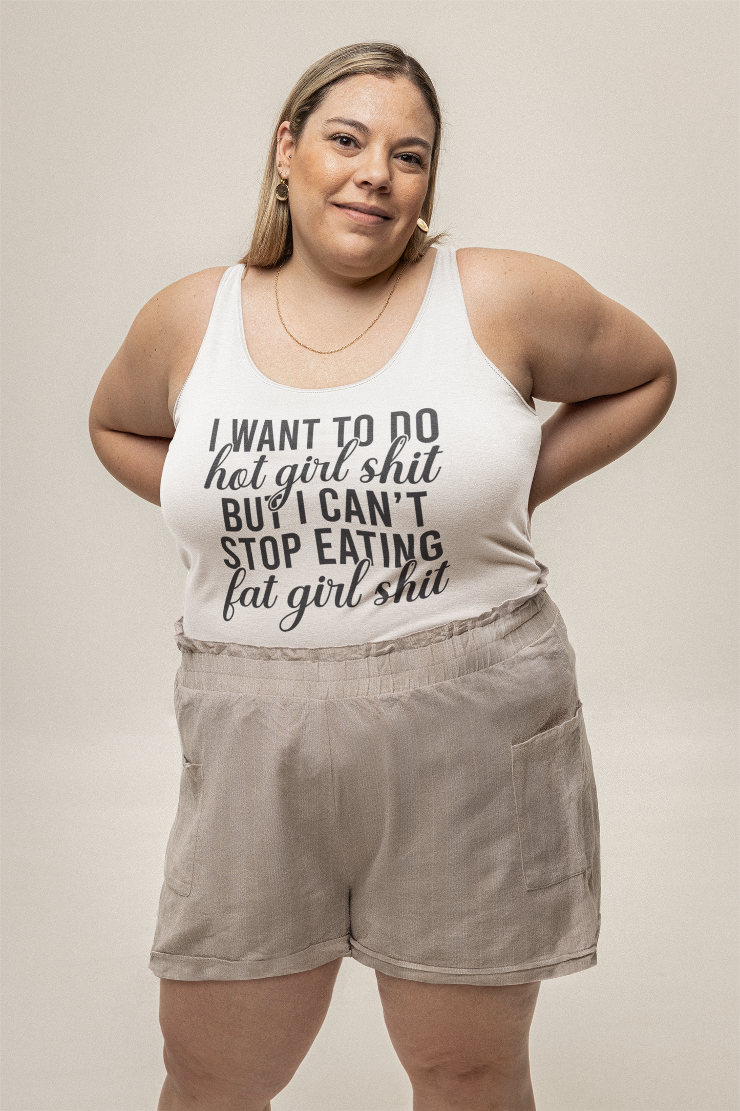 Hot Girl Shit, Fat Girl Appetite Tank Top