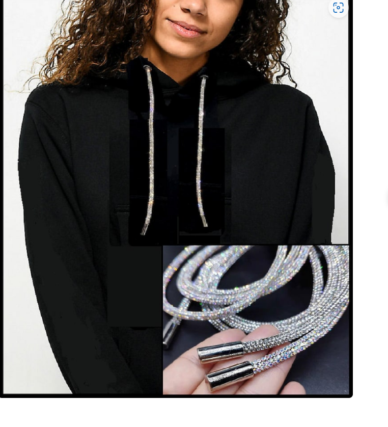 Hoodie Drawstrings (Rhinestone)