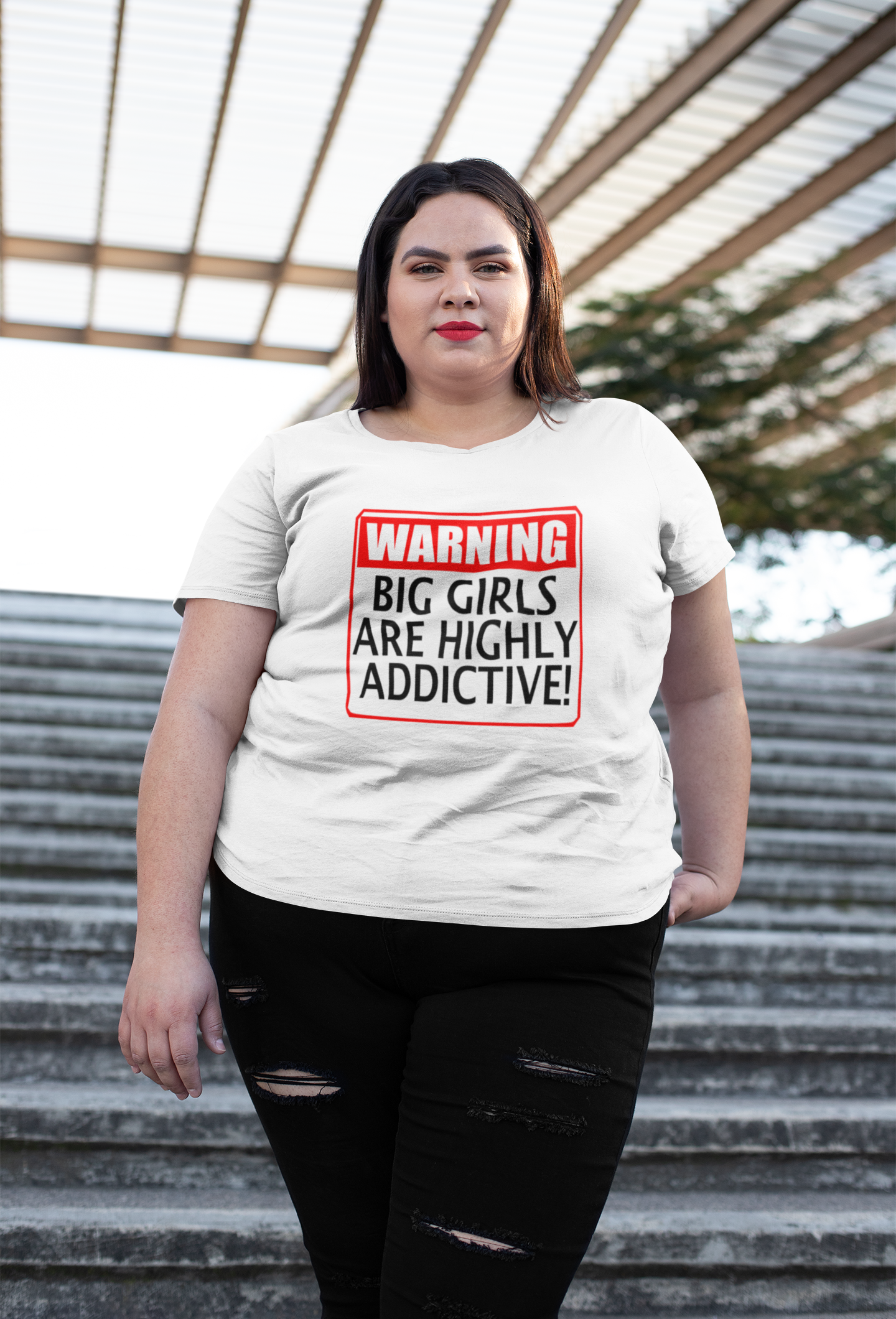 WARNING Big Girls Are Highly Addictive Tee