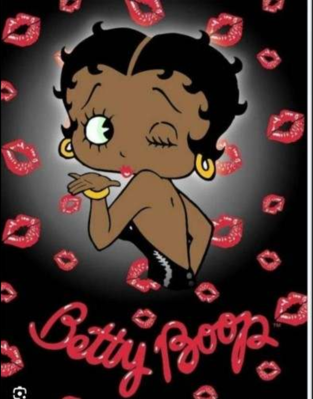 Black Betty Boop Hoodie (3D Graphic)