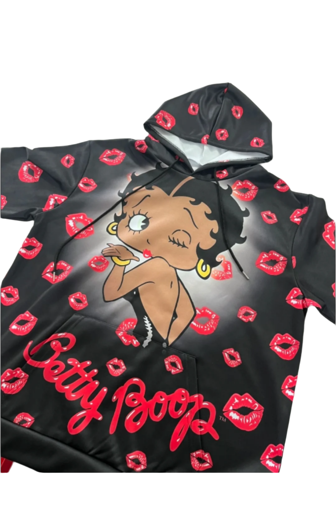 Black Betty Boop Hoodie (3D Graphic)