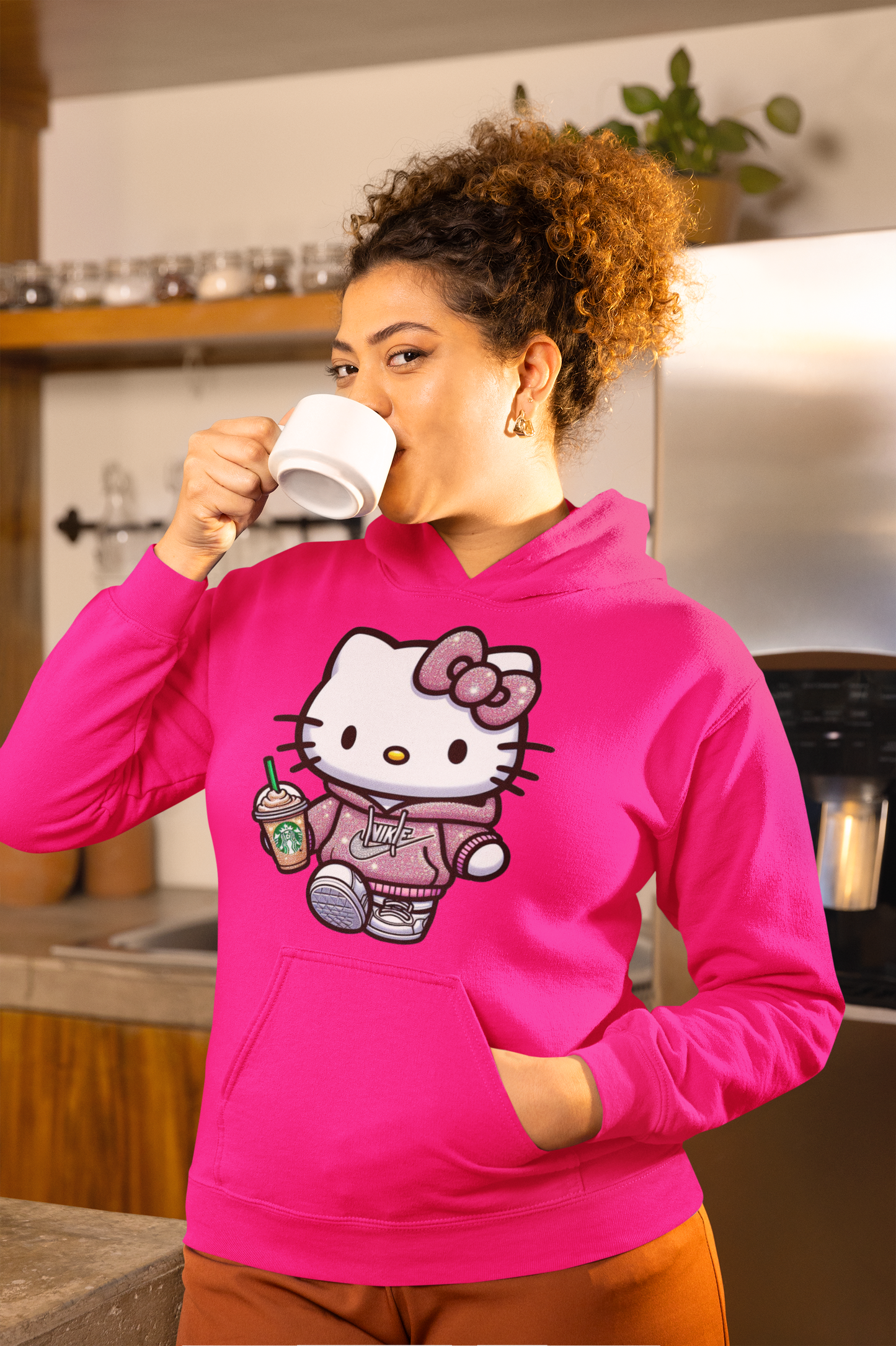 "Hello Kitty Satin-Lined Hoodie: Cozy meets Cute!"