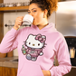 "Hello Kitty Satin-Lined Hoodie: Cozy meets Cute!"