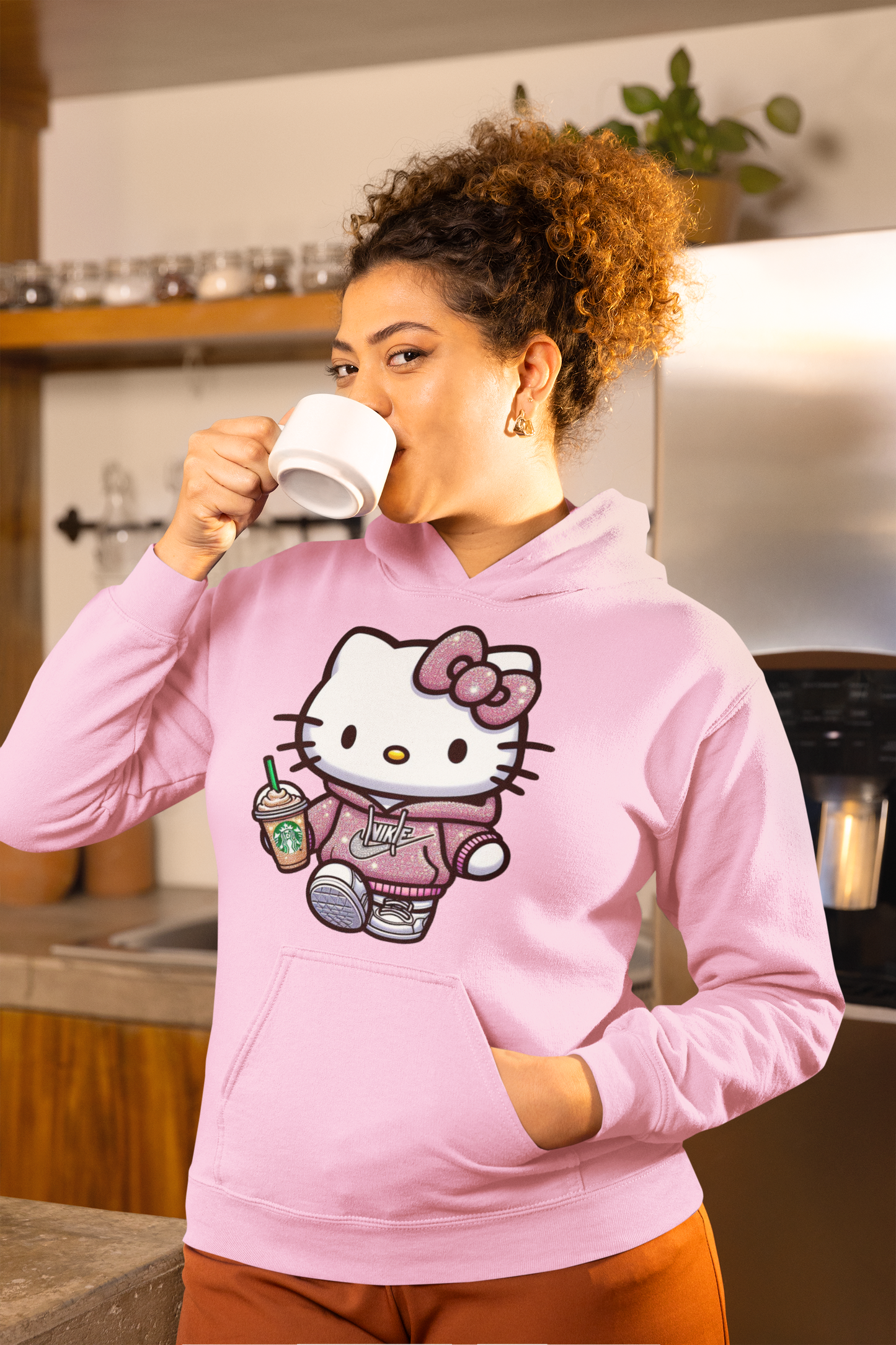 "Hello Kitty Satin-Lined Hoodie: Cozy meets Cute!"