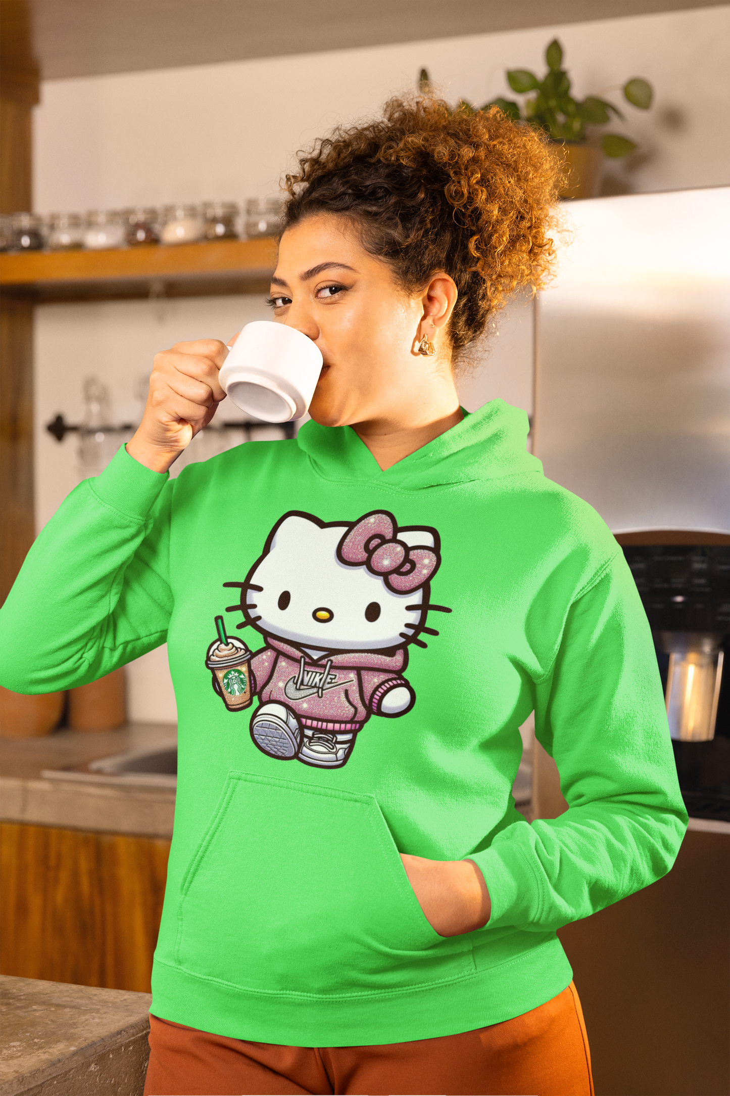 "Hello Kitty Satin-Lined Hoodie: Cozy meets Cute!"